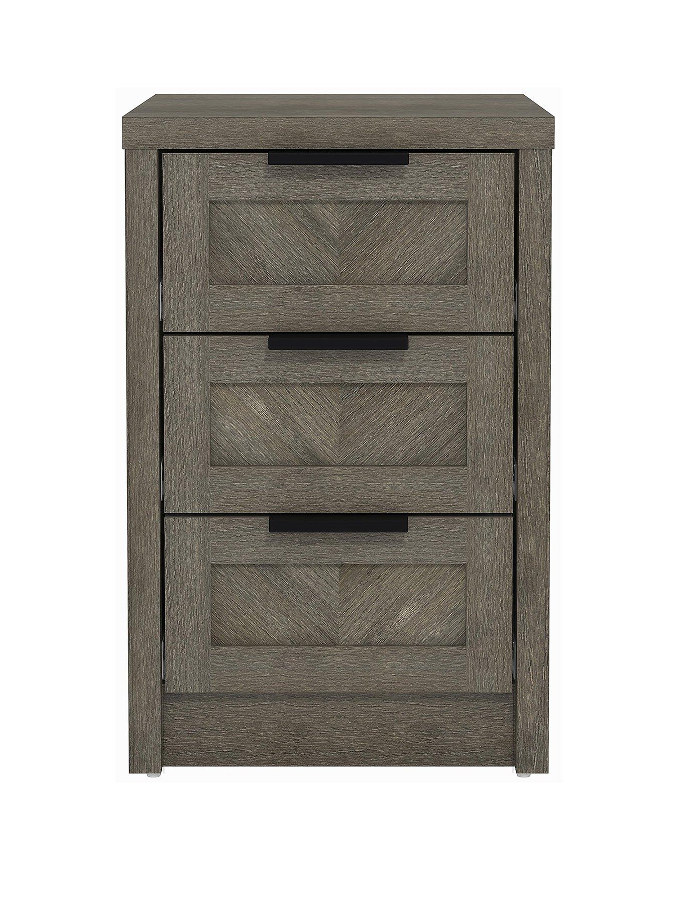 very-home-chevry-3-drawer-bedside-chest-greynbspoakstillFront