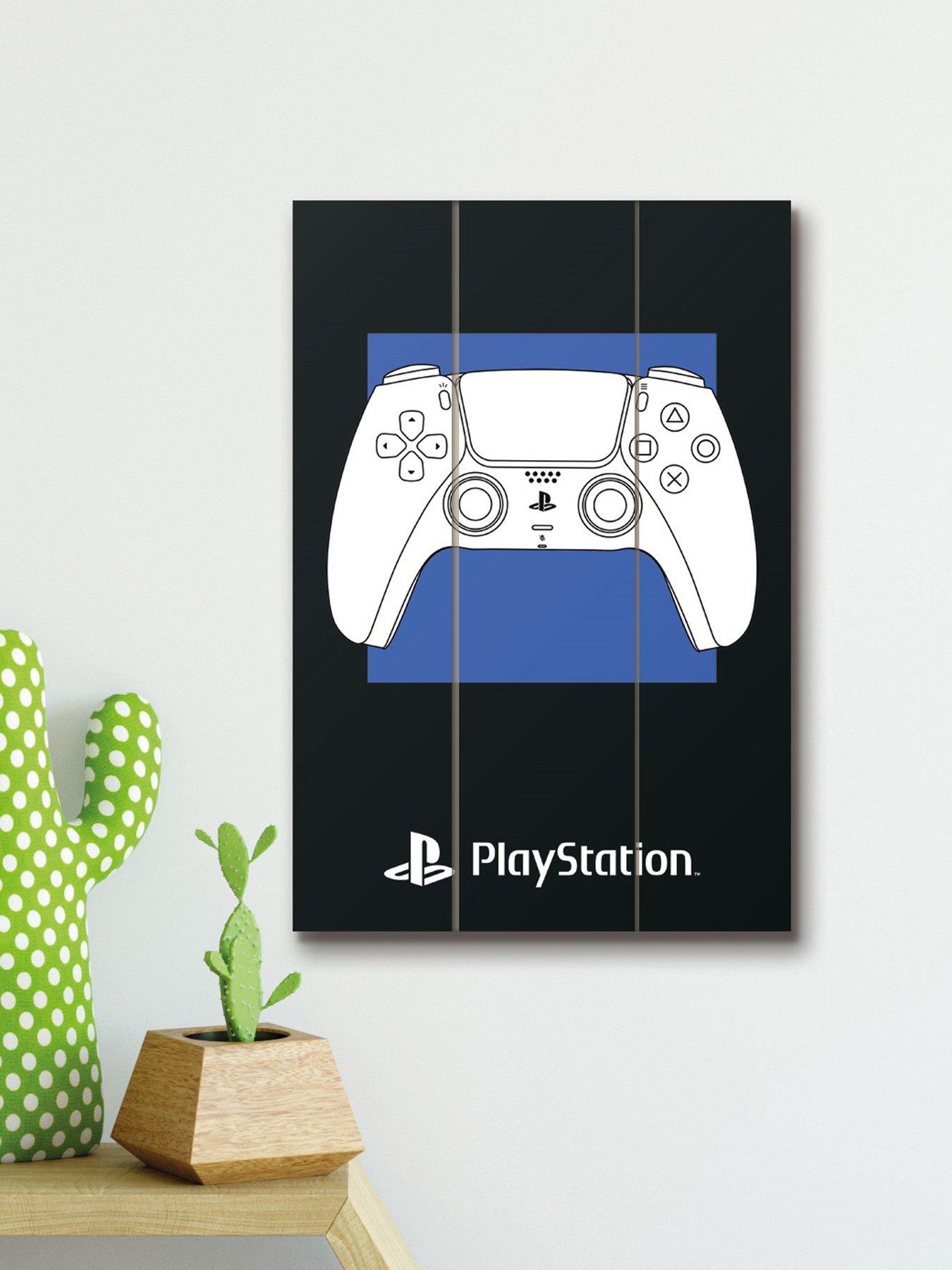 playstation-bold-controller-print-on-wood-canvas