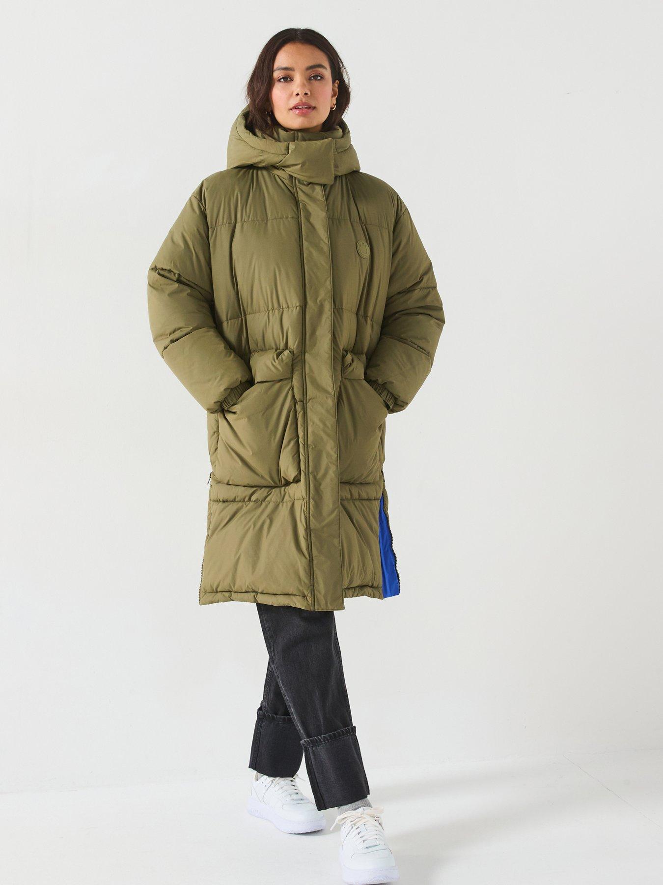 hugo-flavia-padded-cuffed-sleeve-long-line-coat-green