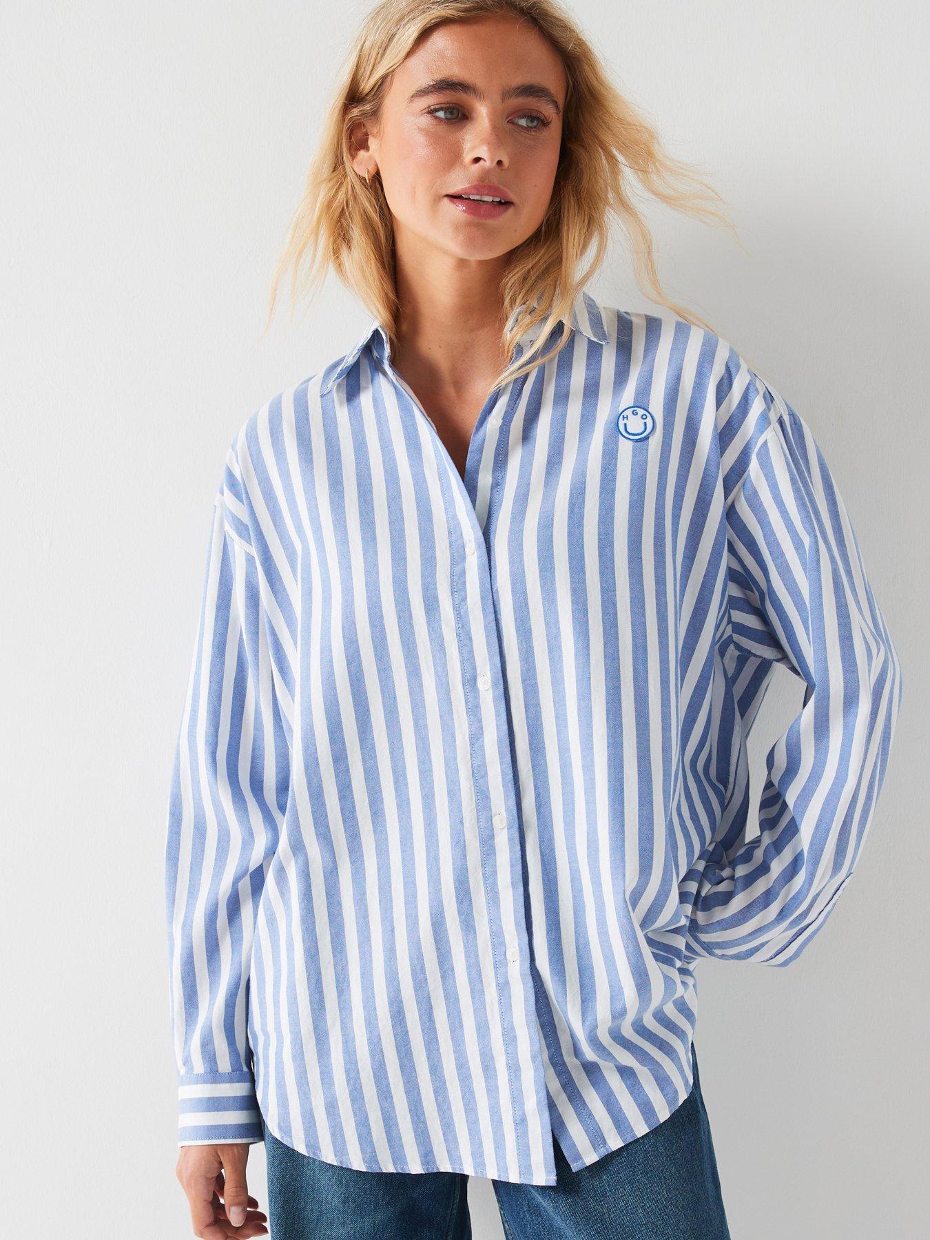 hugo-elisana-long-sleeve-stripe-shirt-multi