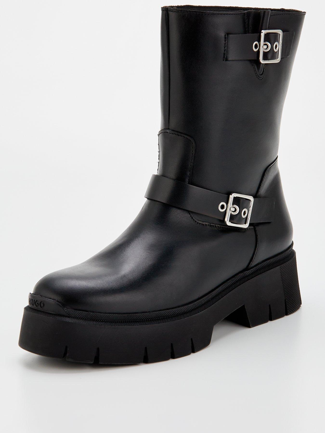 hugo-kris-buckle-ankle-boot-blackstillFront