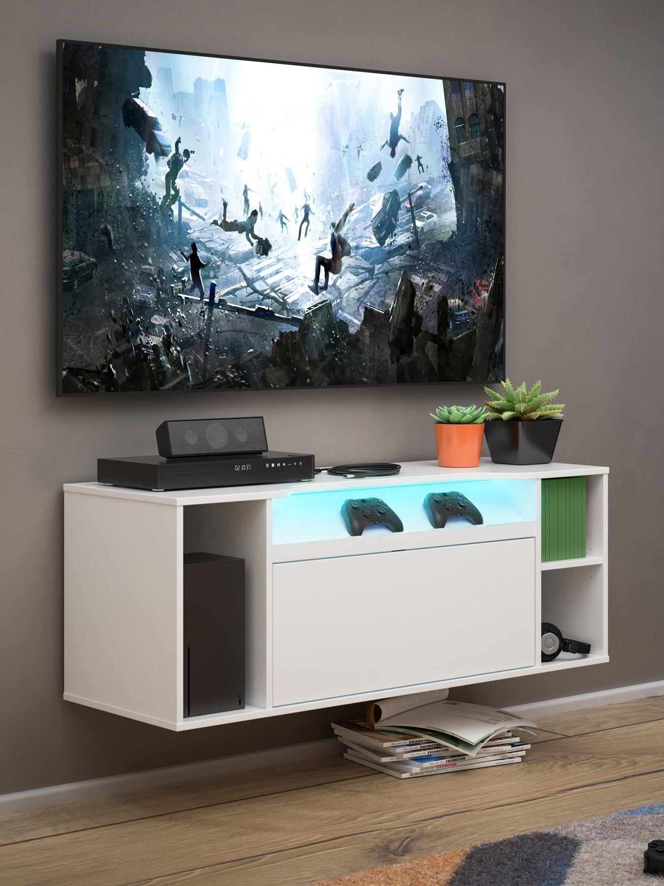 Very Home Dylan Wall Mounted Media/Gaming Unit - White
