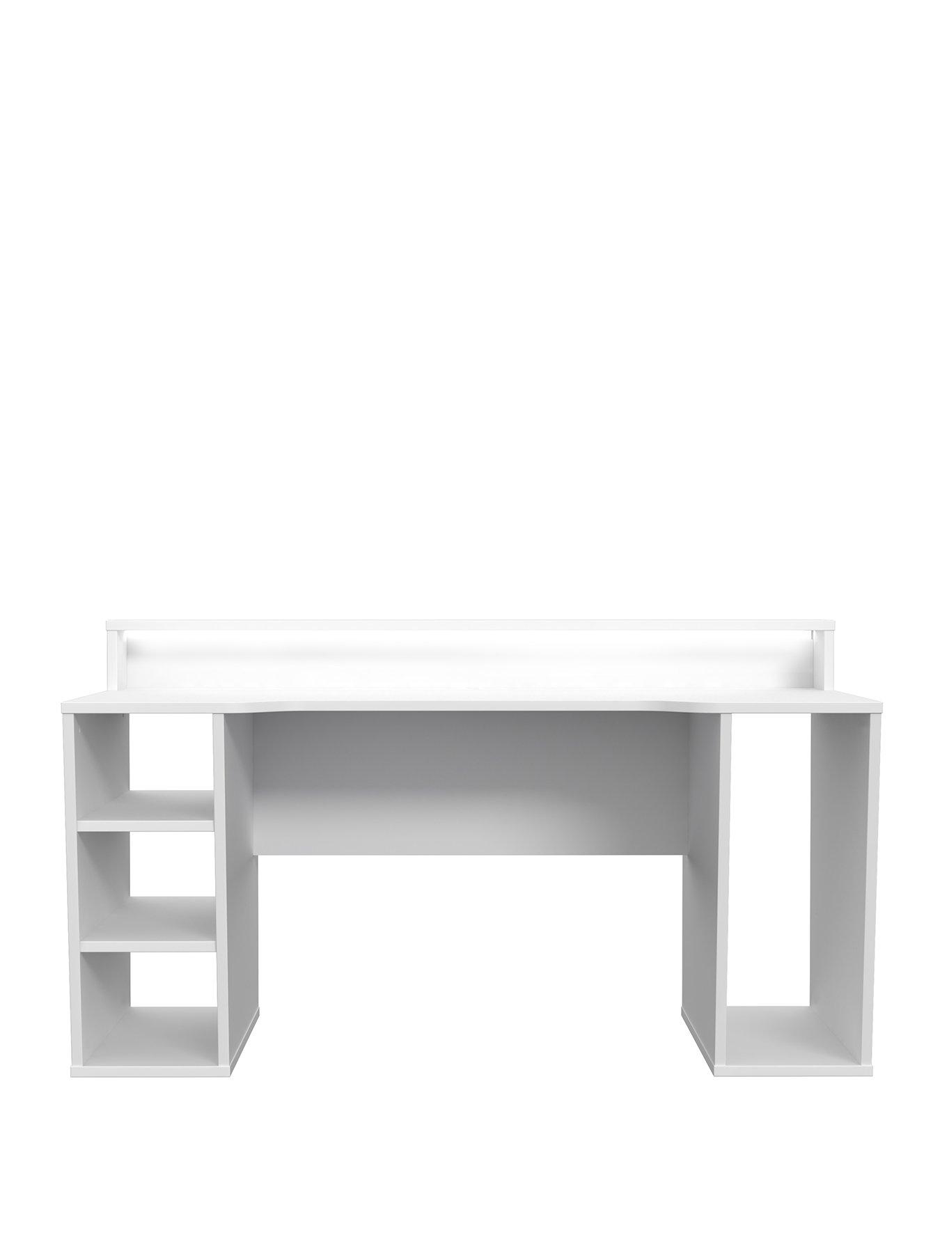 very-home-dylan-gaming-desk-with-led-lighting-whitestillFront