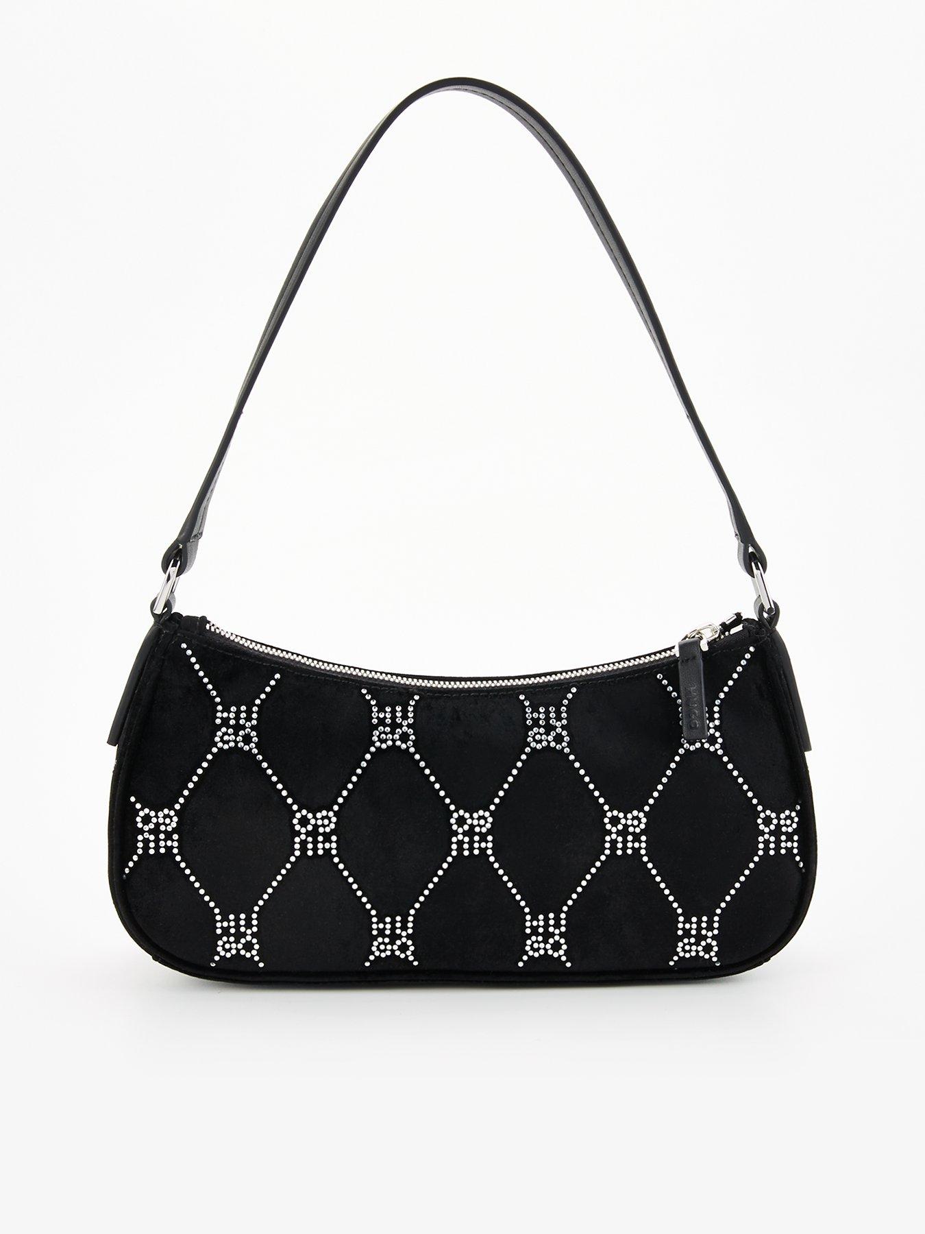 hugo-chris-small-hobo-diamante-bag-black