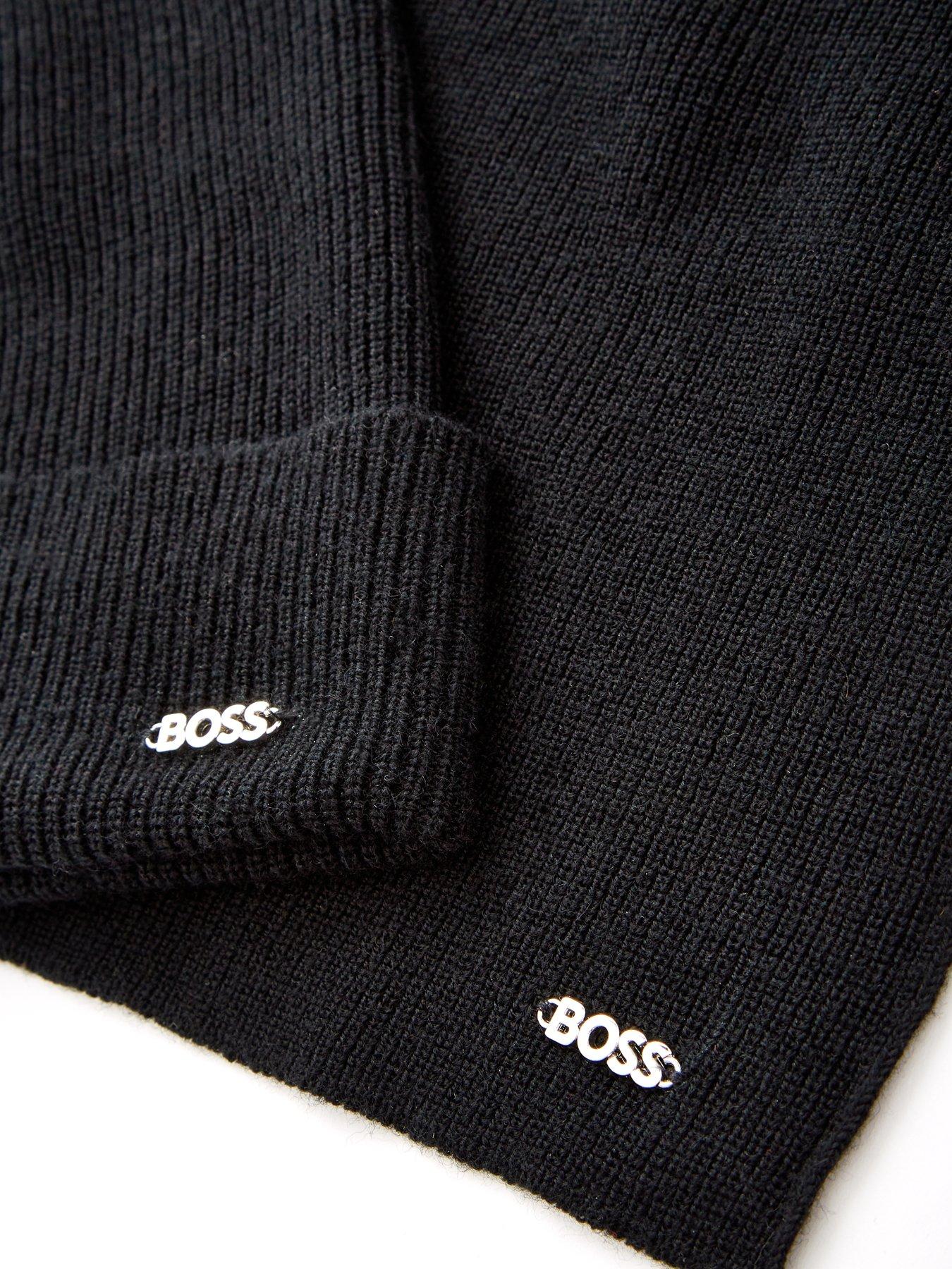 Image 3 of 4 of BOSS Livi Beanie And Scarf Gift Set - Black