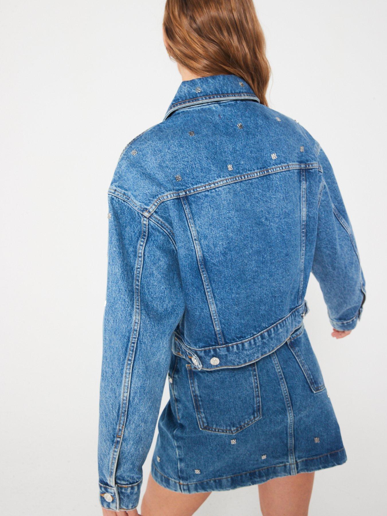 hugo-gisolia-all-over-logo-denim-jacket-bluestillFront