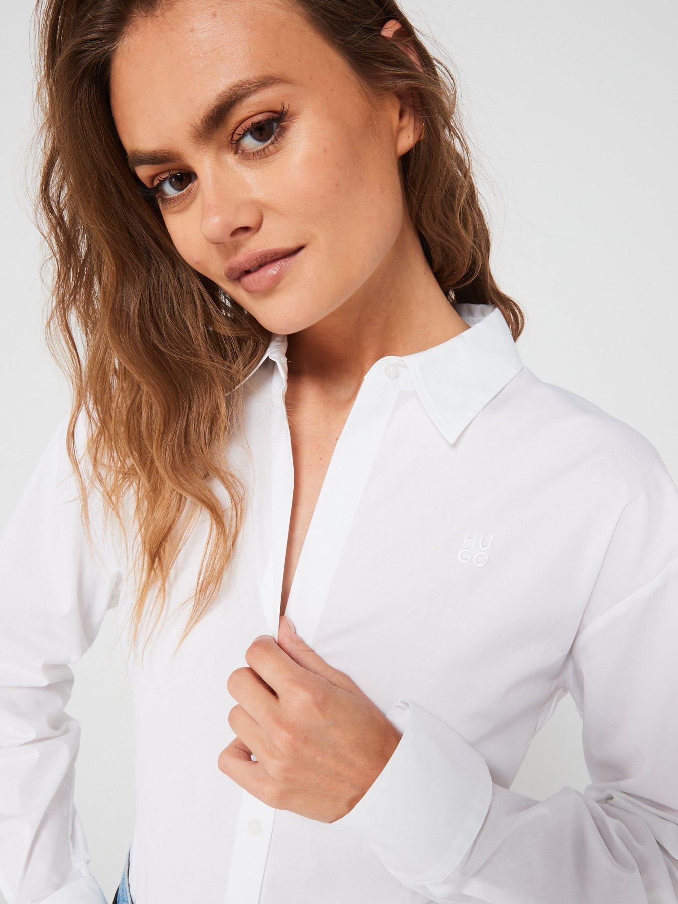 hugo-girlfriend-fitted-shirt-whiteoutfit