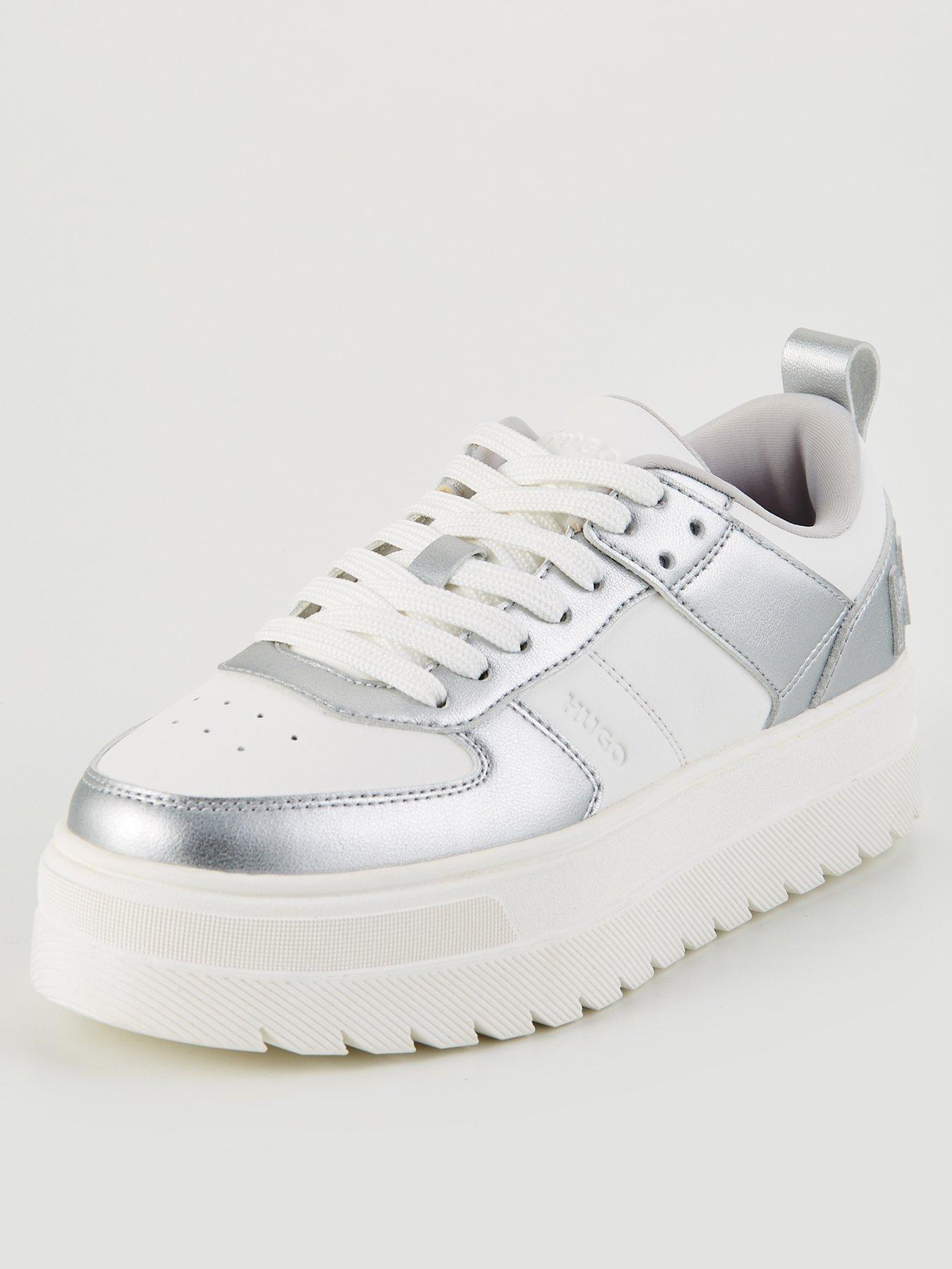 hugo-lyssa-tennis-trainers-silverstillFront