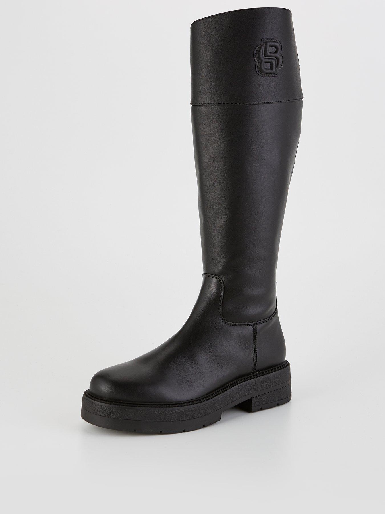 boss-rebby-leather-knee-high-boots-blackstillFront