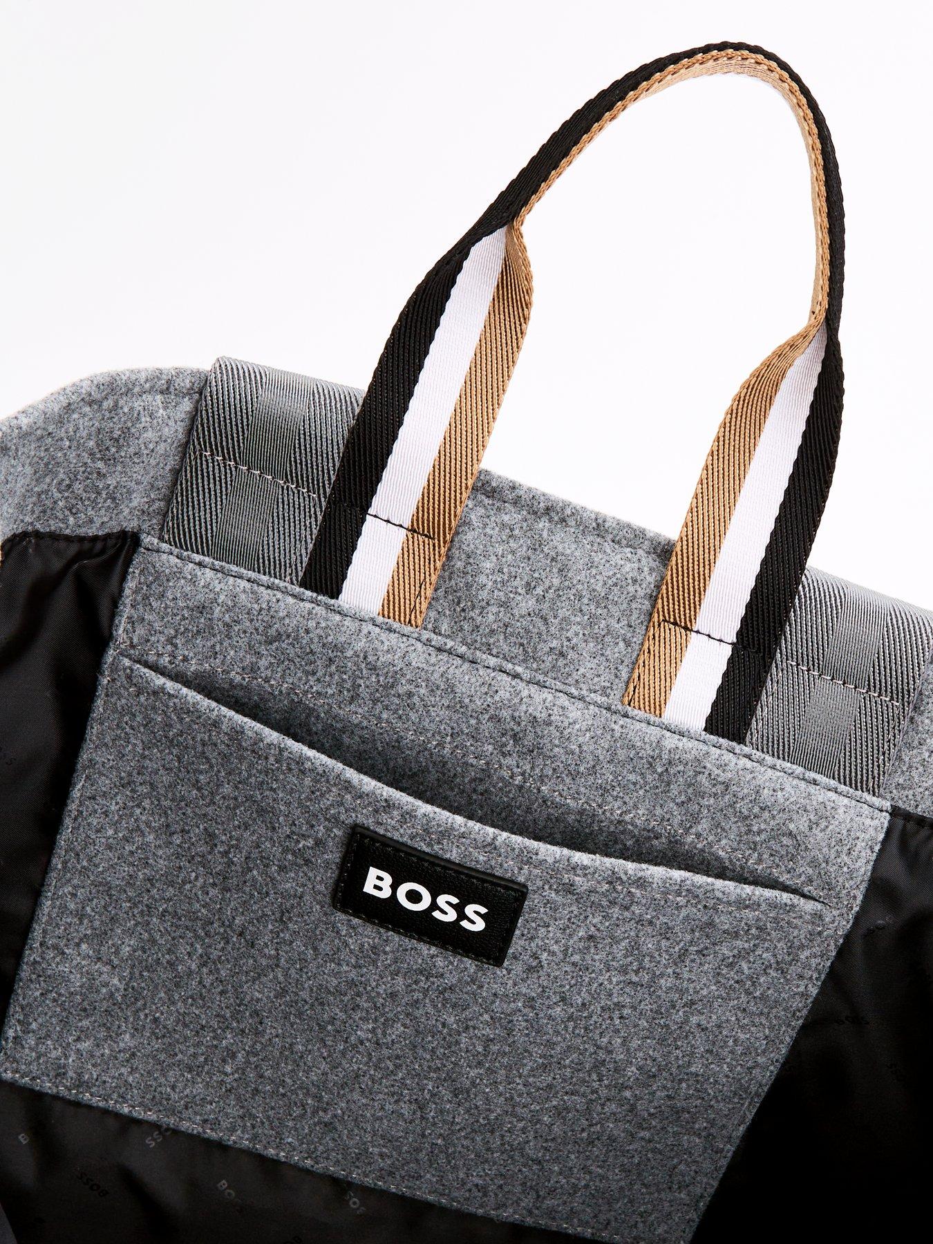 boss-deva-faux-wool-tote-greydetail