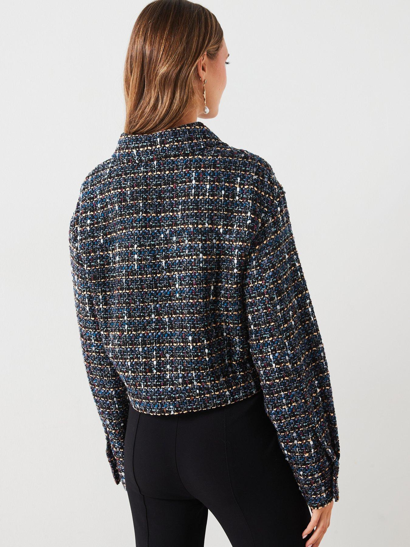 boss-jandra-boucle-jacket-blackstillFront