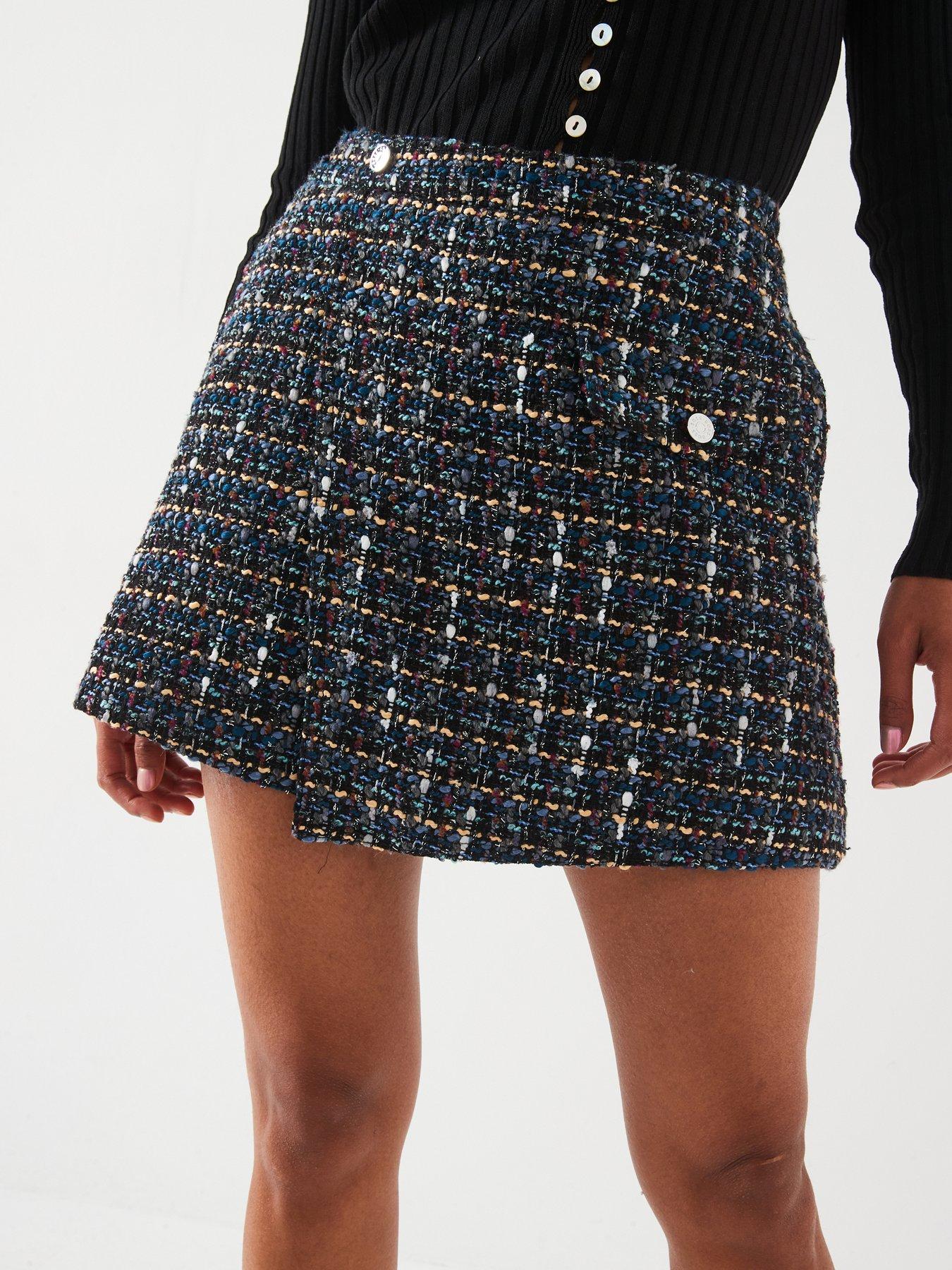 boss-tandra-boucle-skort-black