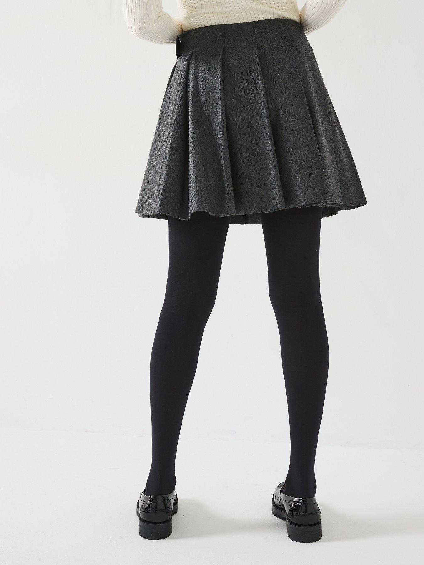 hugo-rameri-pleated-mini-skirt-blackstillFront