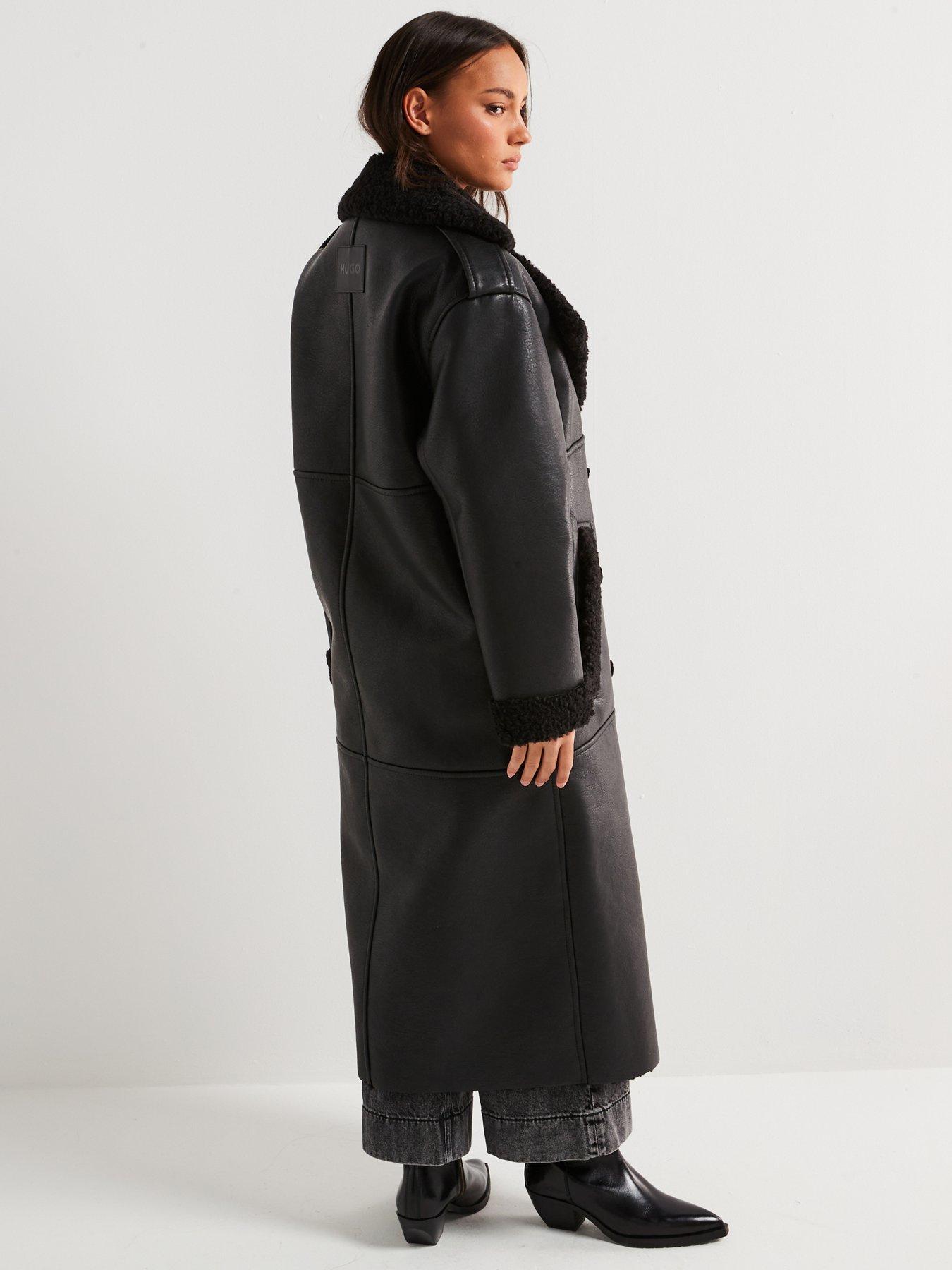 hugo-mifara-borg-lined-faux-leather-trench-coat-blackstillFront