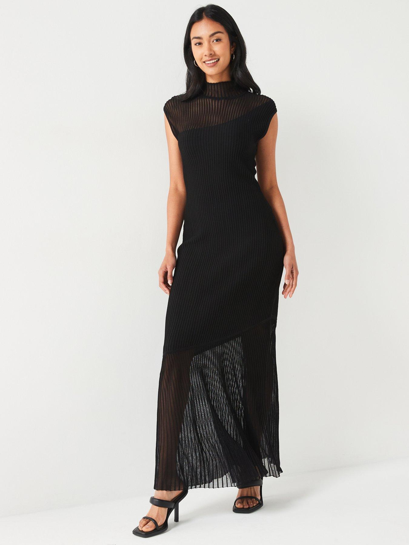 hugo-sarreno-textured-knit-midi-dress-blackback