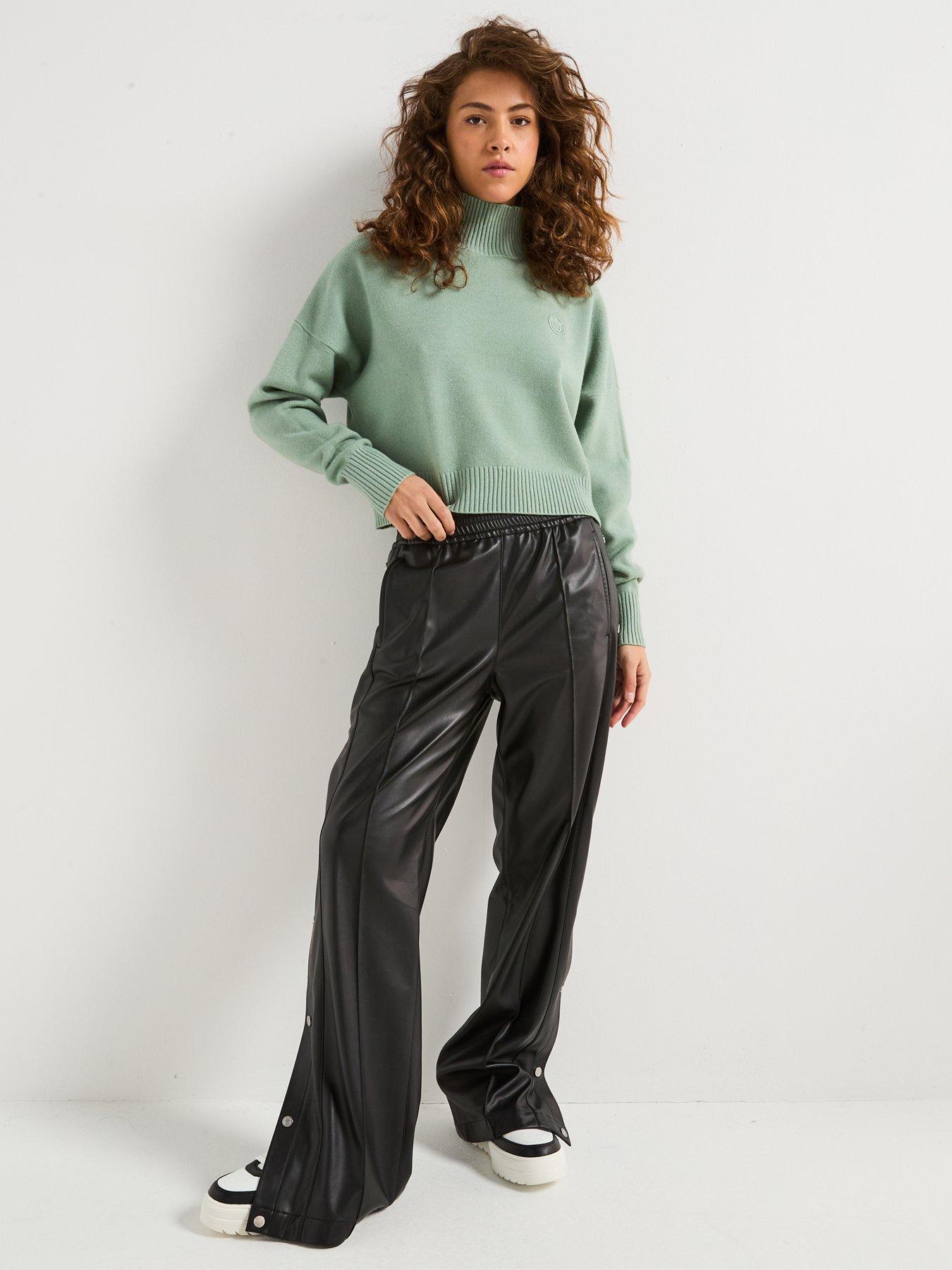 Image 3 of 6 of HUGO Sesty High Neck Knitted Jumper - Green