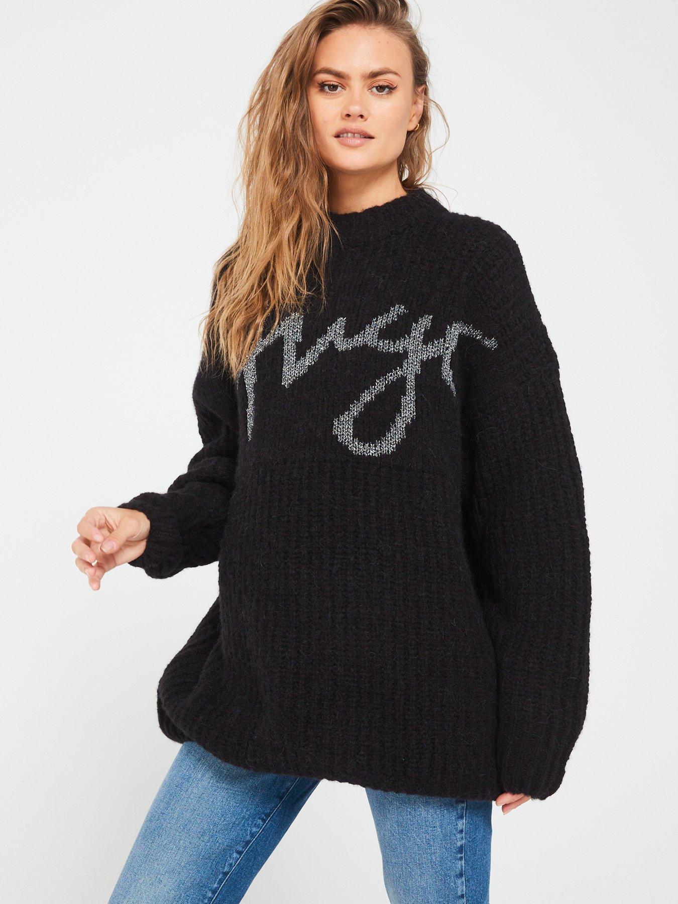 hugo-sloguessy-oversized-knitted-jumper-black