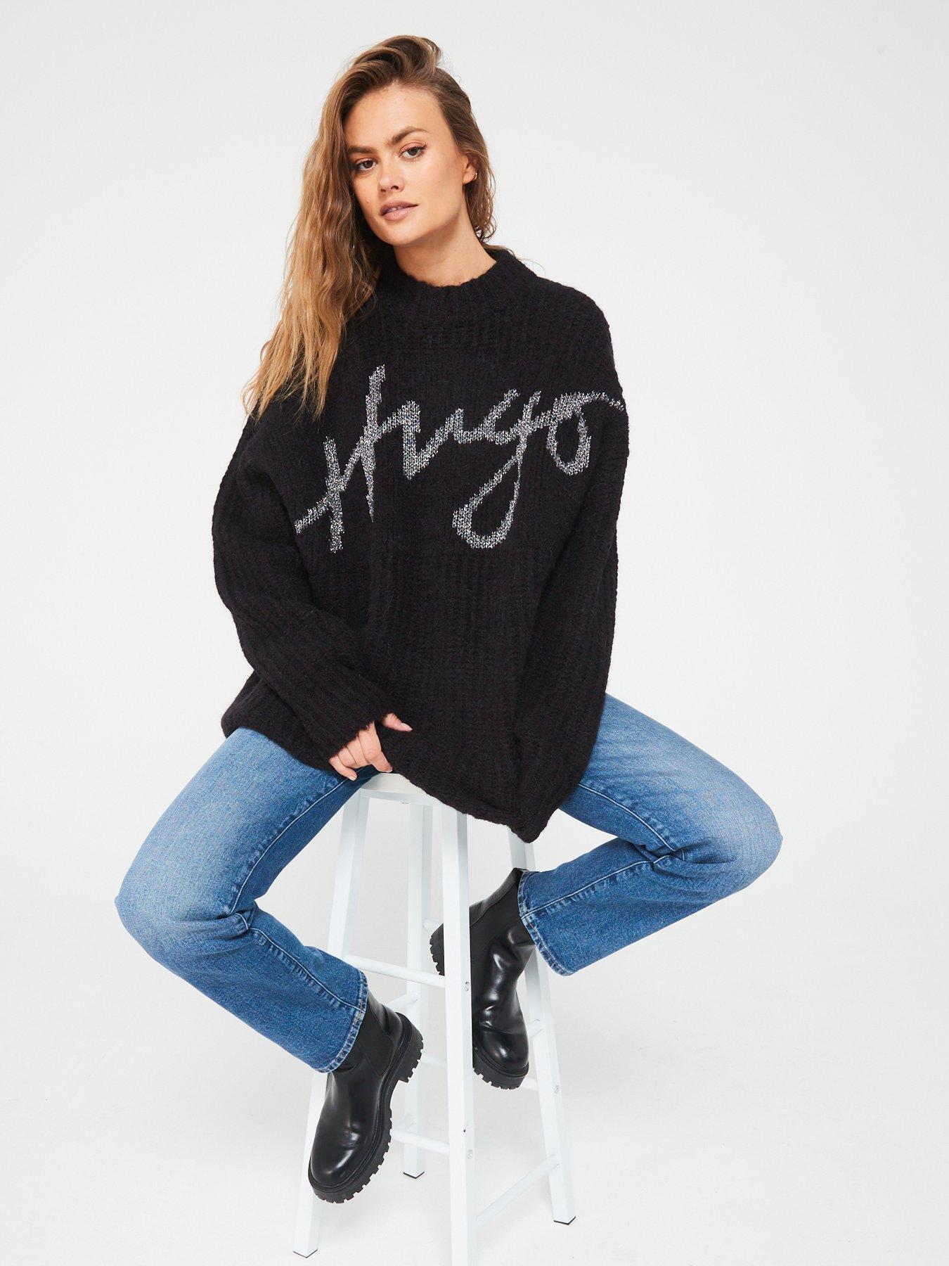 hugo-sloguessy-oversized-knitted-jumper-blackoutfit