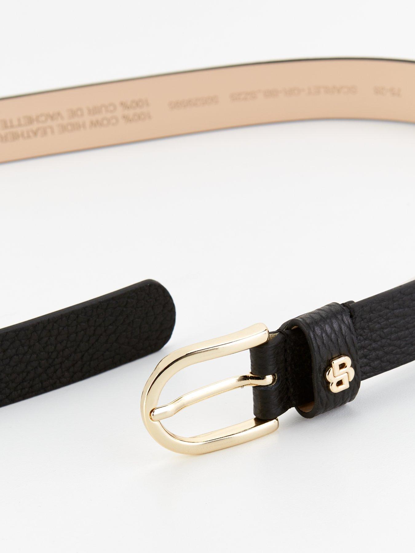 Image 2 of 4 of BOSS Scarlet Leather Belt - Black