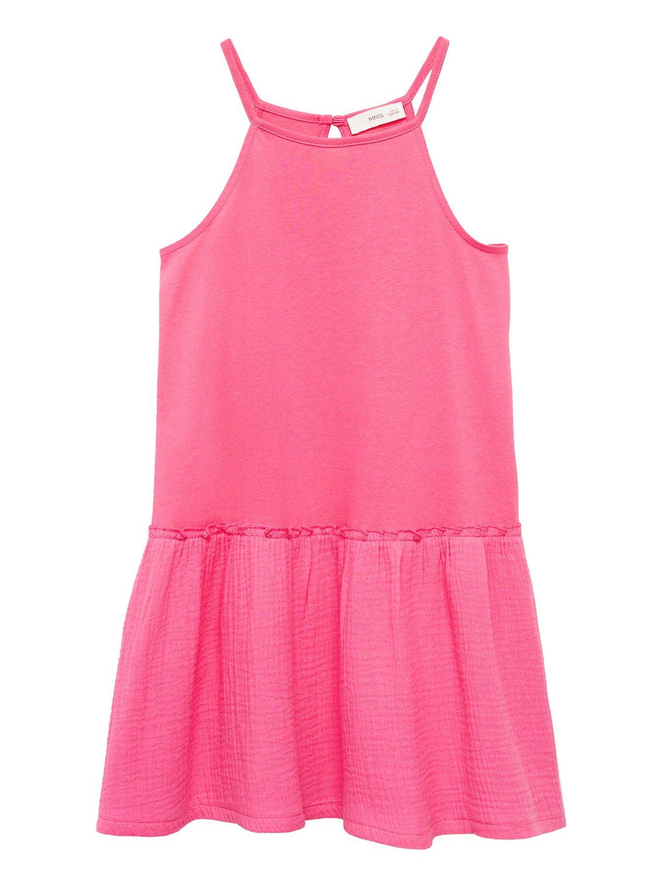 mango-girls-strappy-dress-pink