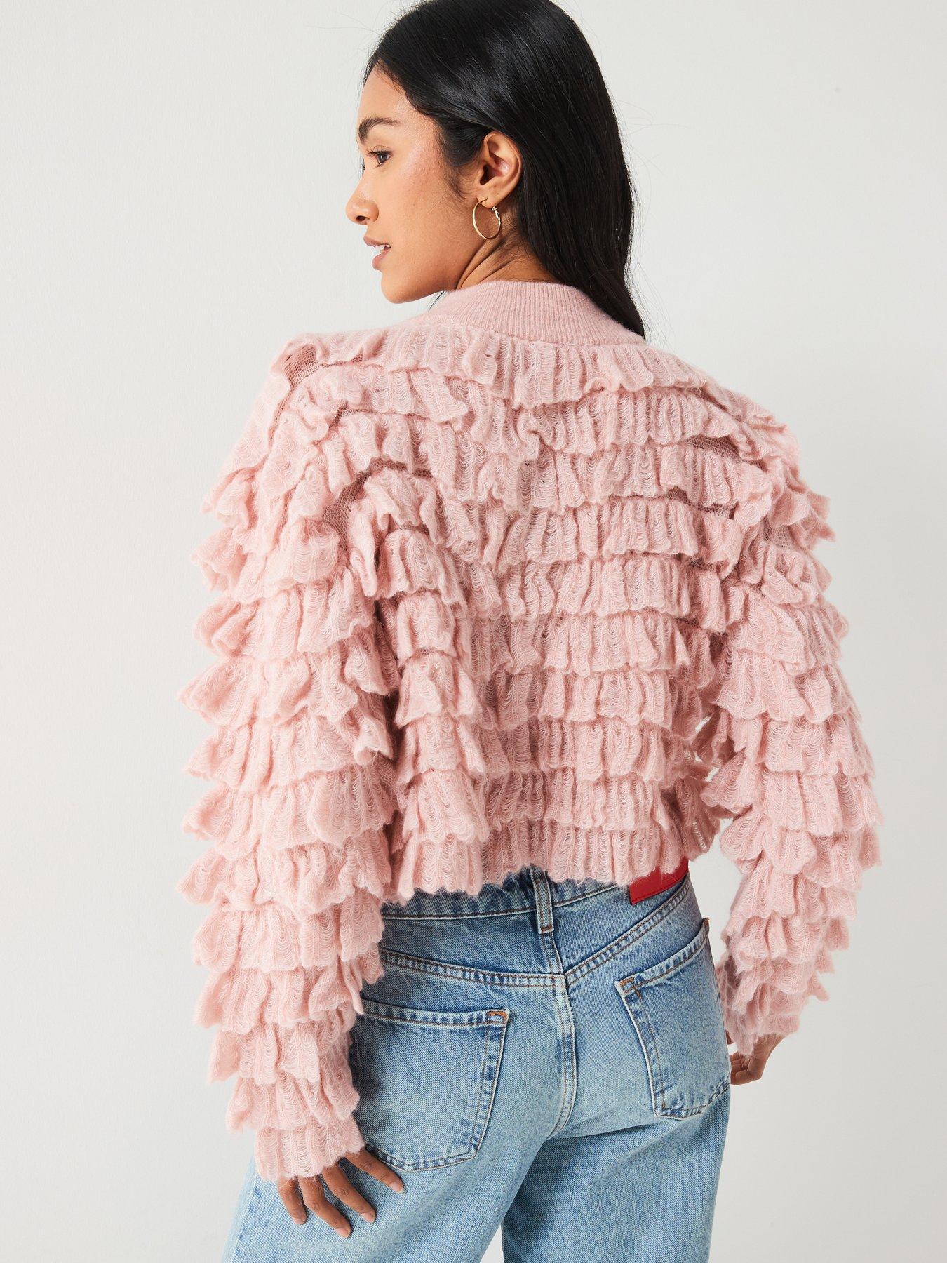 hugo-sorrety-frill-textured-long-sleeve-top-pinkstillFront