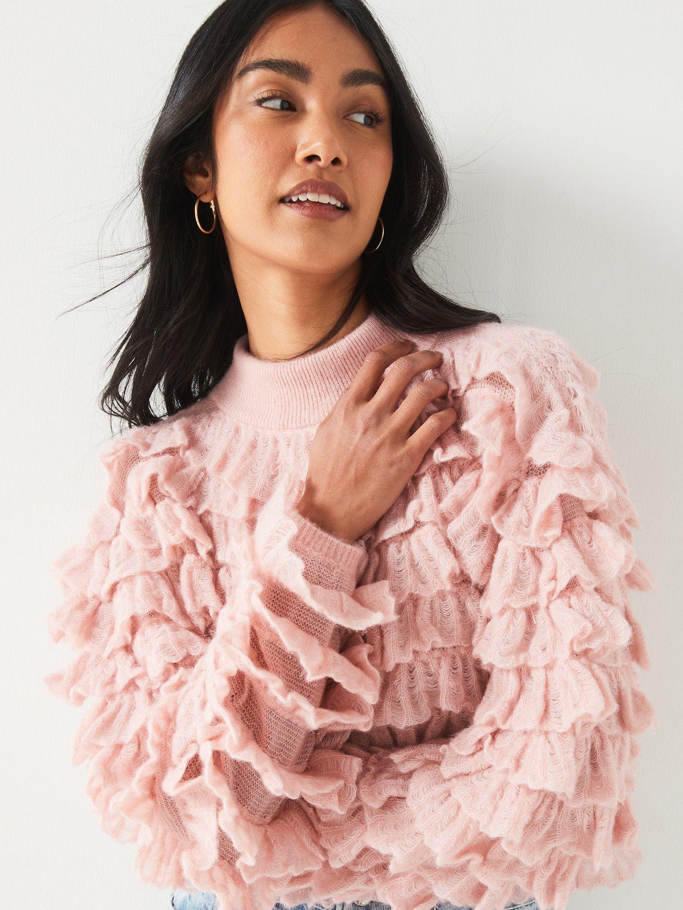 hugo-sorrety-frill-textured-long-sleeve-top-pinkoutfit