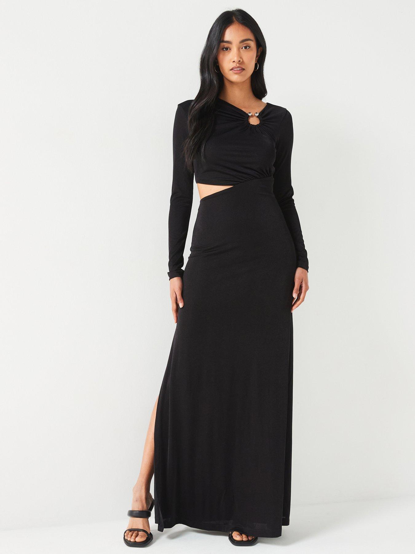 hugo-naveria-long-sleeve-maxi-dress-black