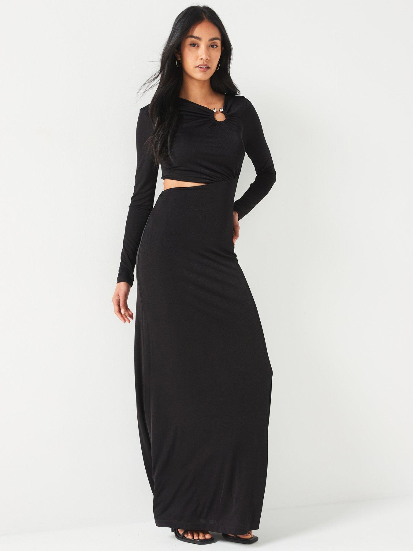 hugo-naveria-long-sleeve-maxi-dress-blackback