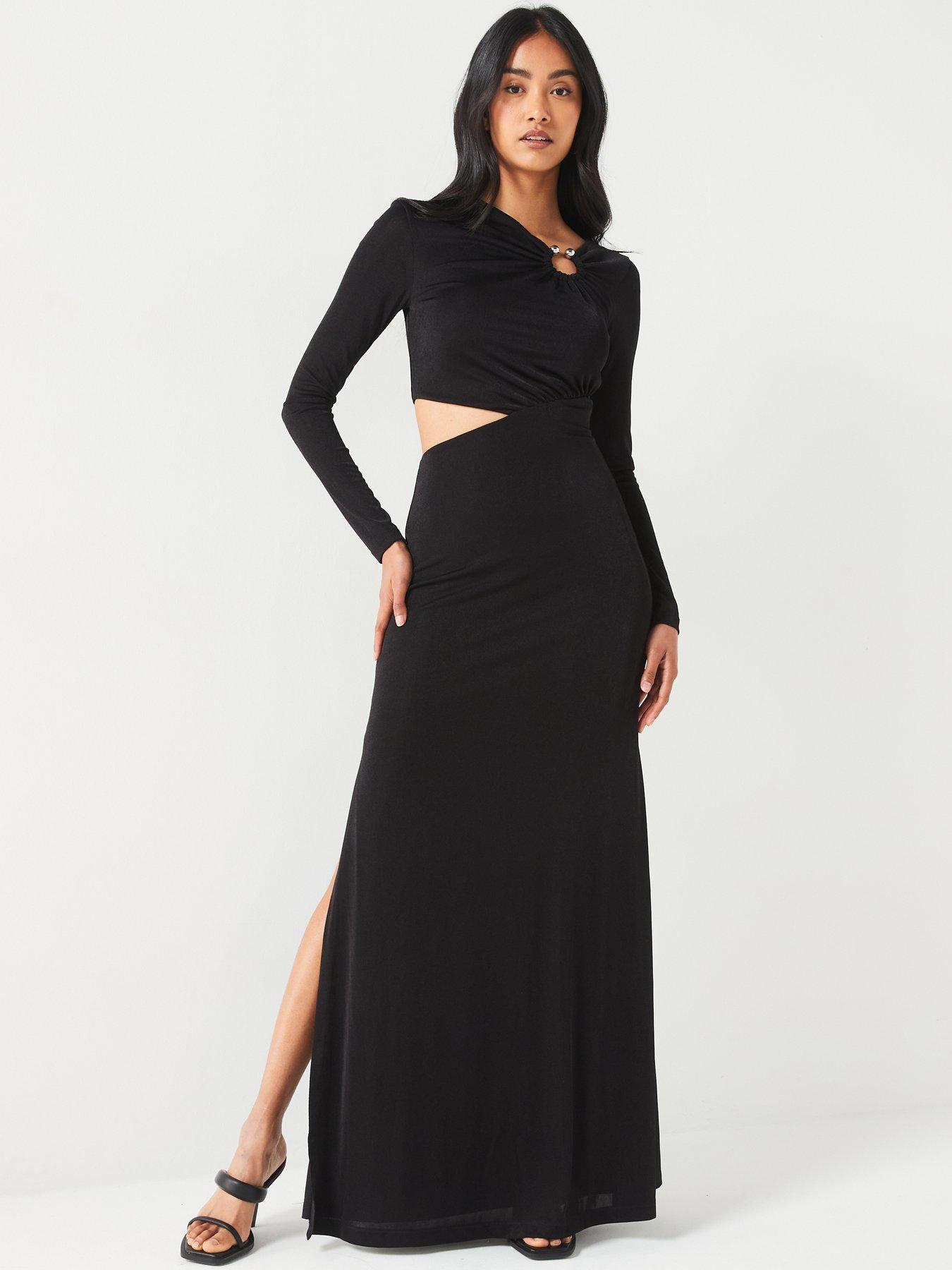 hugo-naveria-long-sleeve-maxi-dress-blackdetail