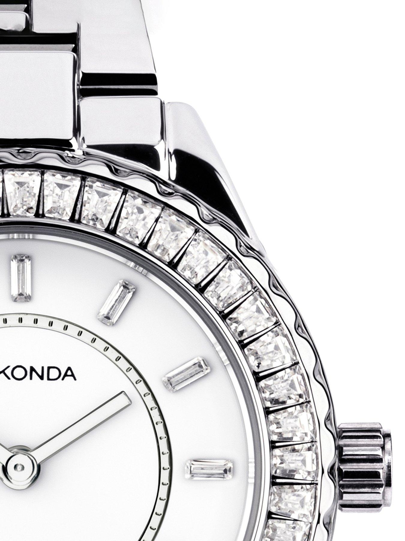 Image 3 of 6 of Sekonda Womens Margot Silver Stainless Steel Bracelet with Stone Set Bezel and White Dial Analogue Watch