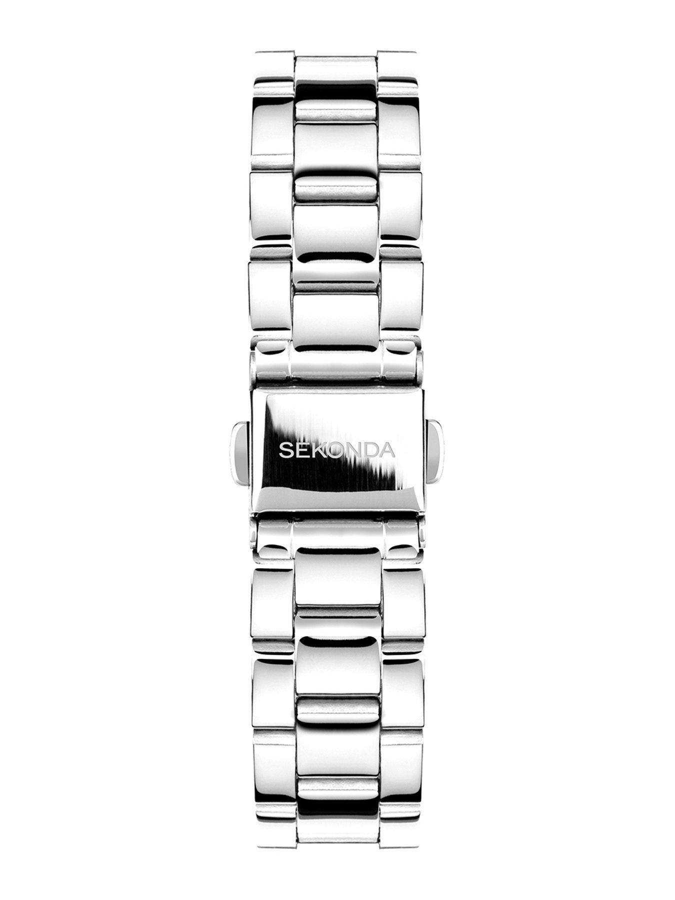Image 6 of 6 of Sekonda Womens Margot Silver Stainless Steel Bracelet with Stone Set Bezel and White Dial Analogue Watch