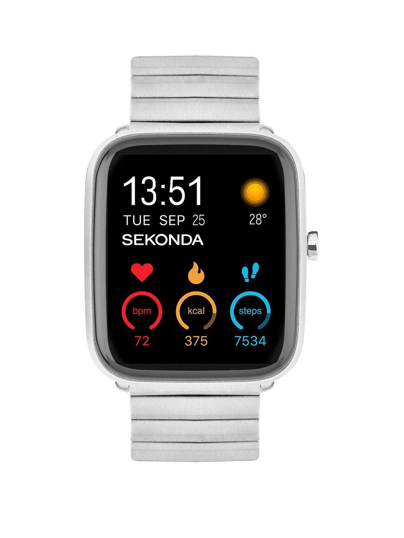 undefined Sekonda Unisex Motion Plus Silver Stainless Steel Bracelet Smartwatch