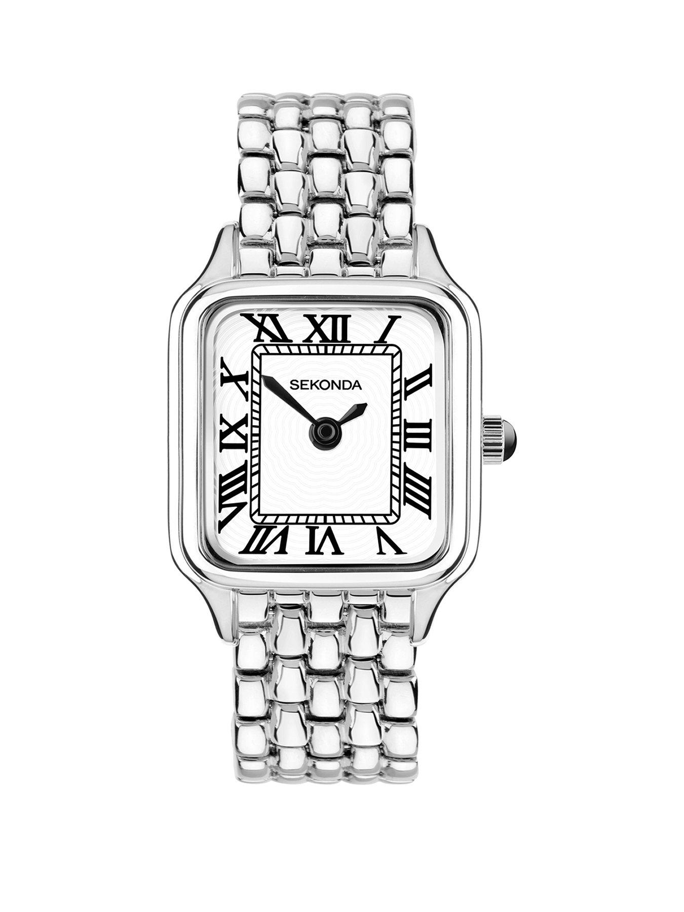 Sekonda Women's Monica Maxi Silver Alloy Bracelet with White Dial Analogue Watch