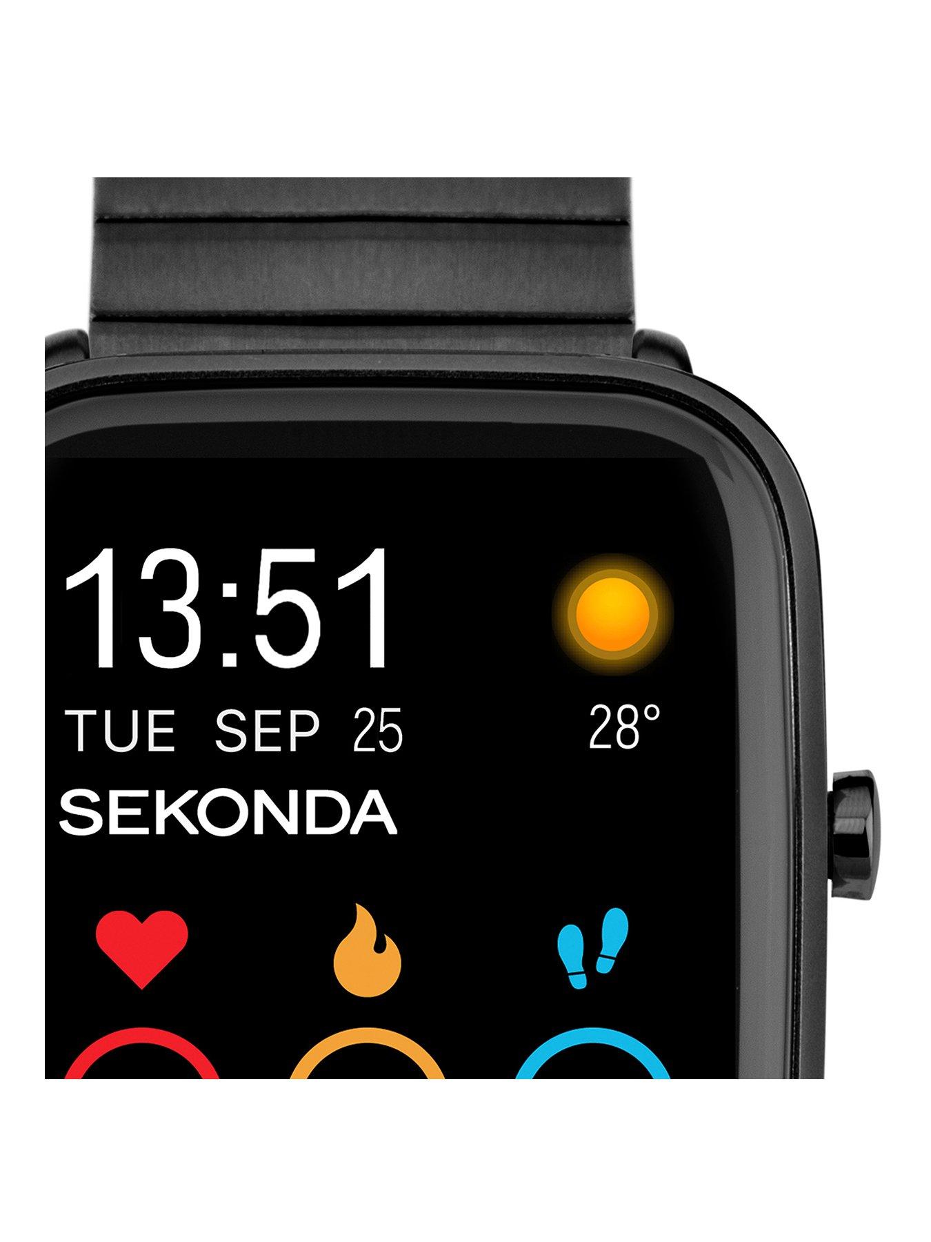 Image 2 of 7 of Sekonda Sekonda Unisex Motion Plus Black Stainless Steel Bracelet Smartwatch