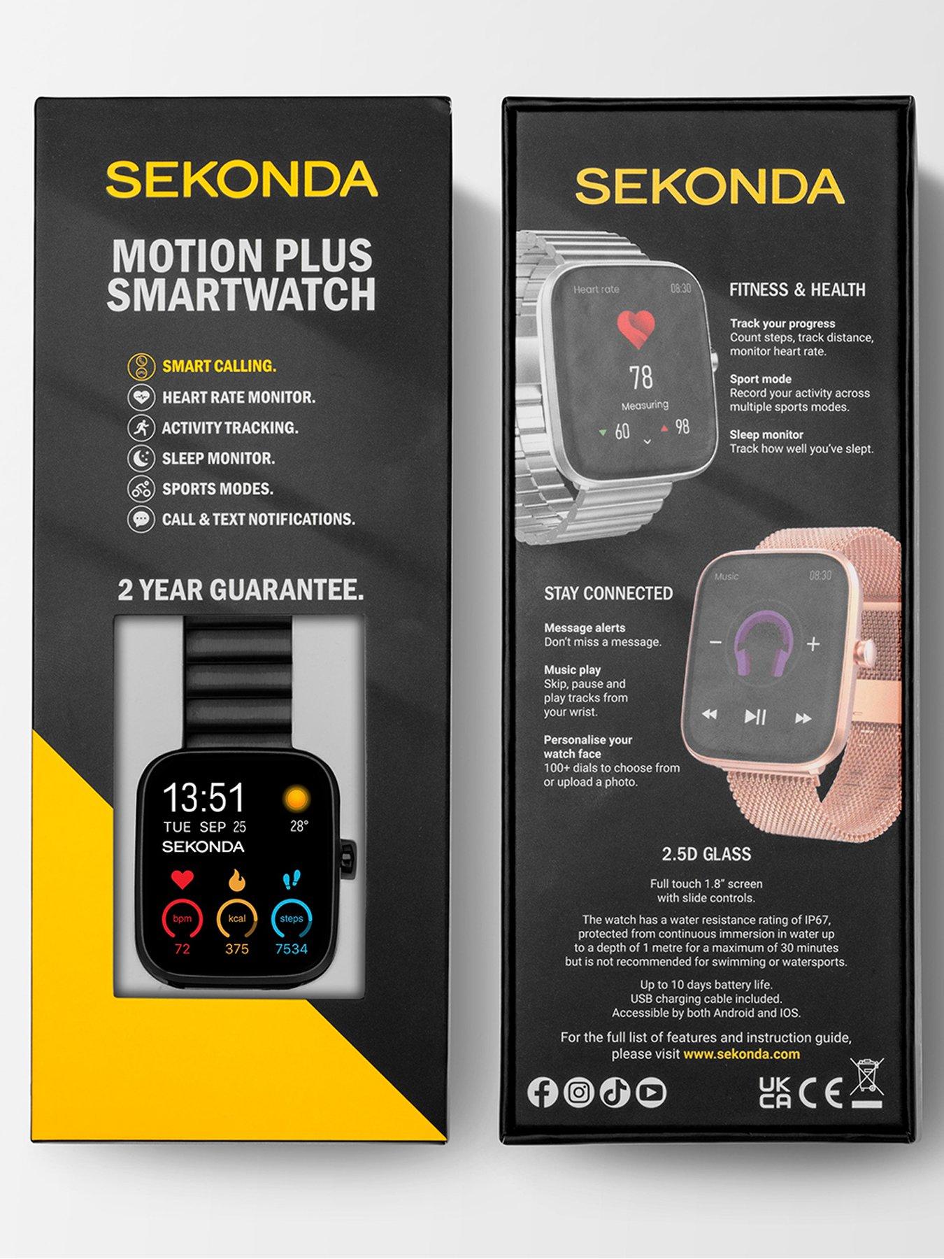 Image 7 of 7 of Sekonda Sekonda Unisex Motion Plus Black Stainless Steel Bracelet Smartwatch
