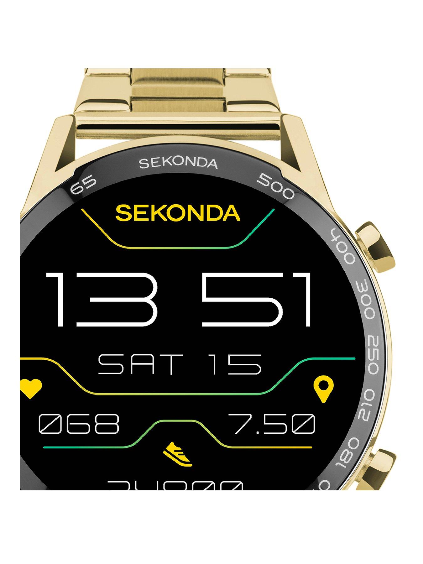 sekonda-sekonda-mens-active-plus-gold-stainless-steel-bracelet-smartwatchstillFront