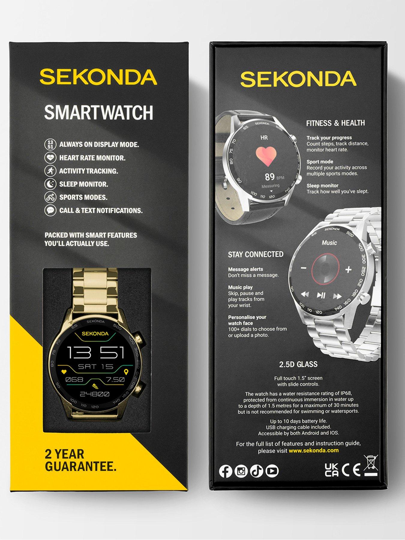 Image 7 of 7 of Sekonda Sekonda Mens Active Plus Gold Stainless Steel Bracelet Smartwatch