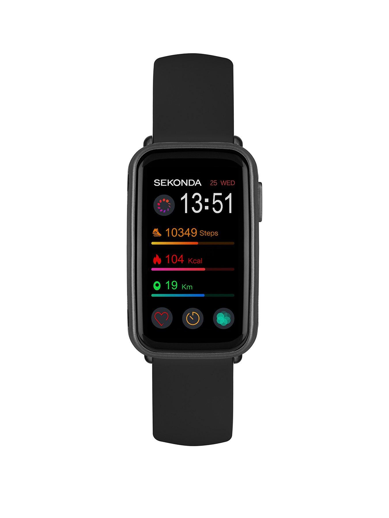 undefined Sekonda Unisex Track Black Silicone Strap Smartwatch