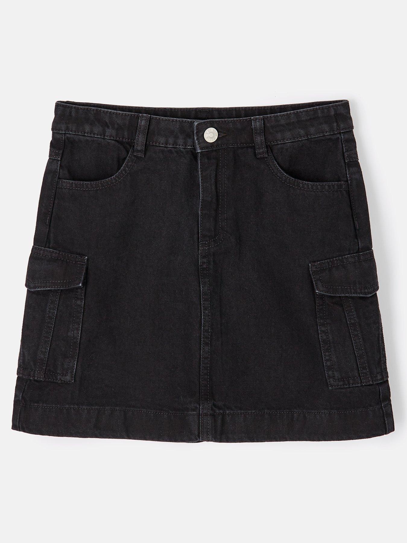 v-by-very-girls-cargo-mini-skirt-black