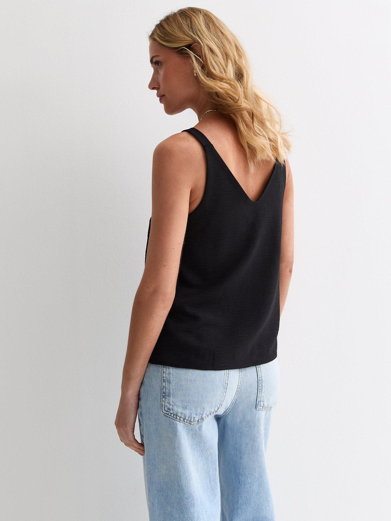 new-look-button-through-cami-top-blackstillFront