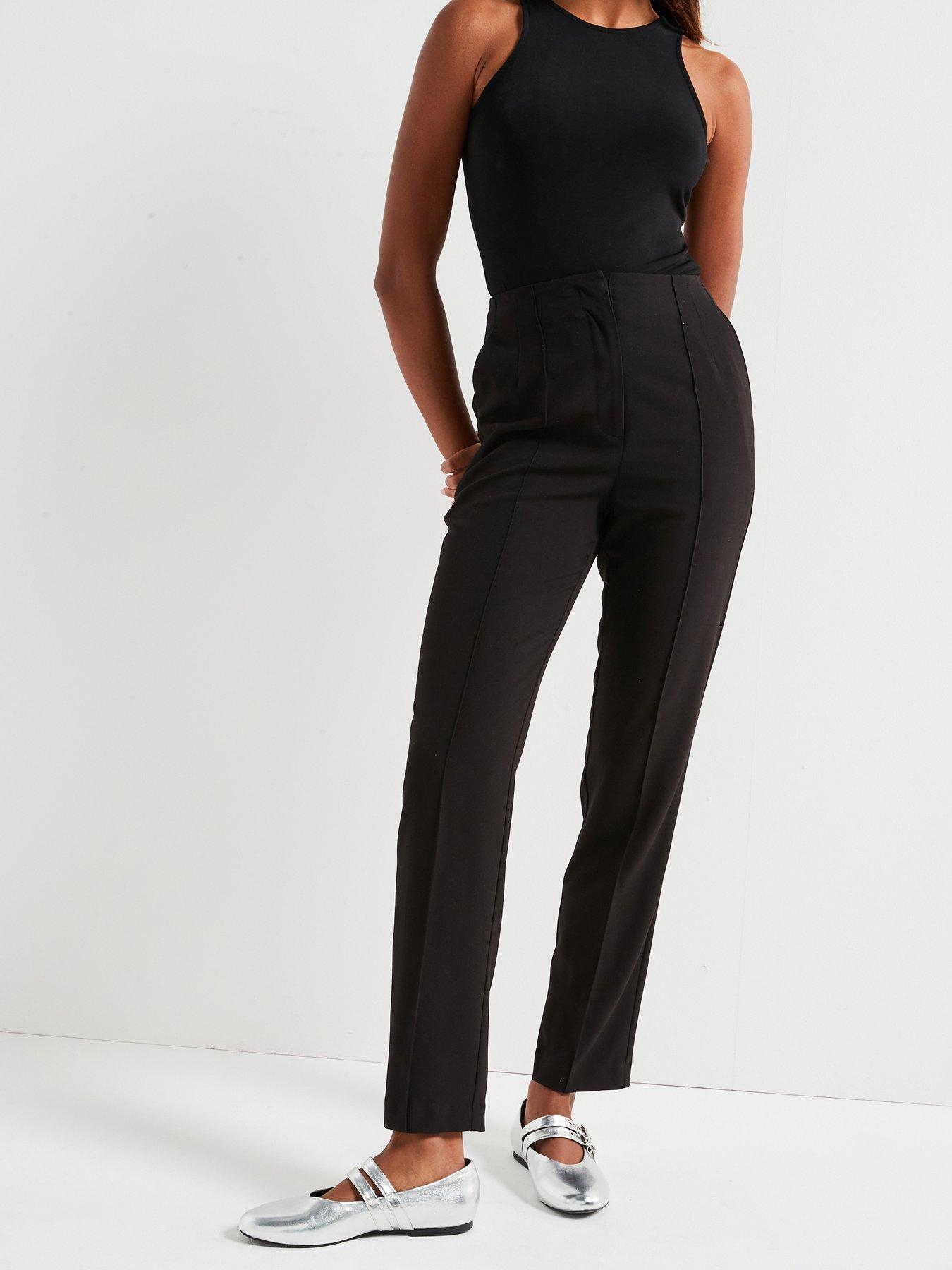 Image of V by Very Seamed Slim Leg Formal Trouser - Black