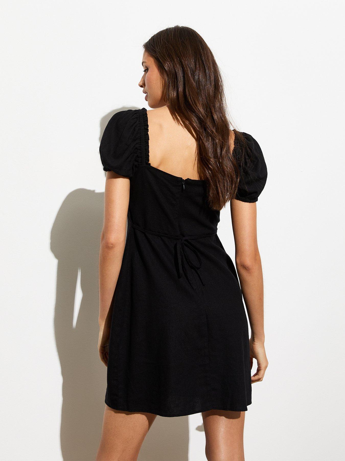 new-look-black-mini-milkmaid-dressstillFront