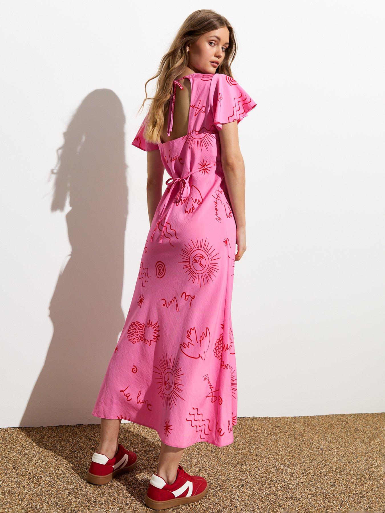 new-look-pink-abstract-print-v-neck-midi-dressstillFront