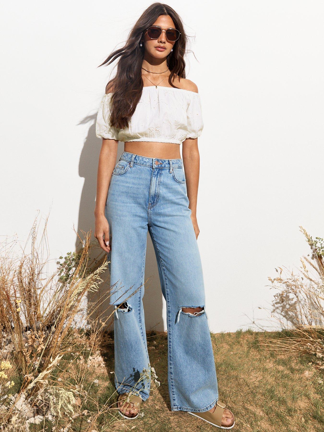 new-look-white-cropped-palm-broderie-bardot-topoutfit