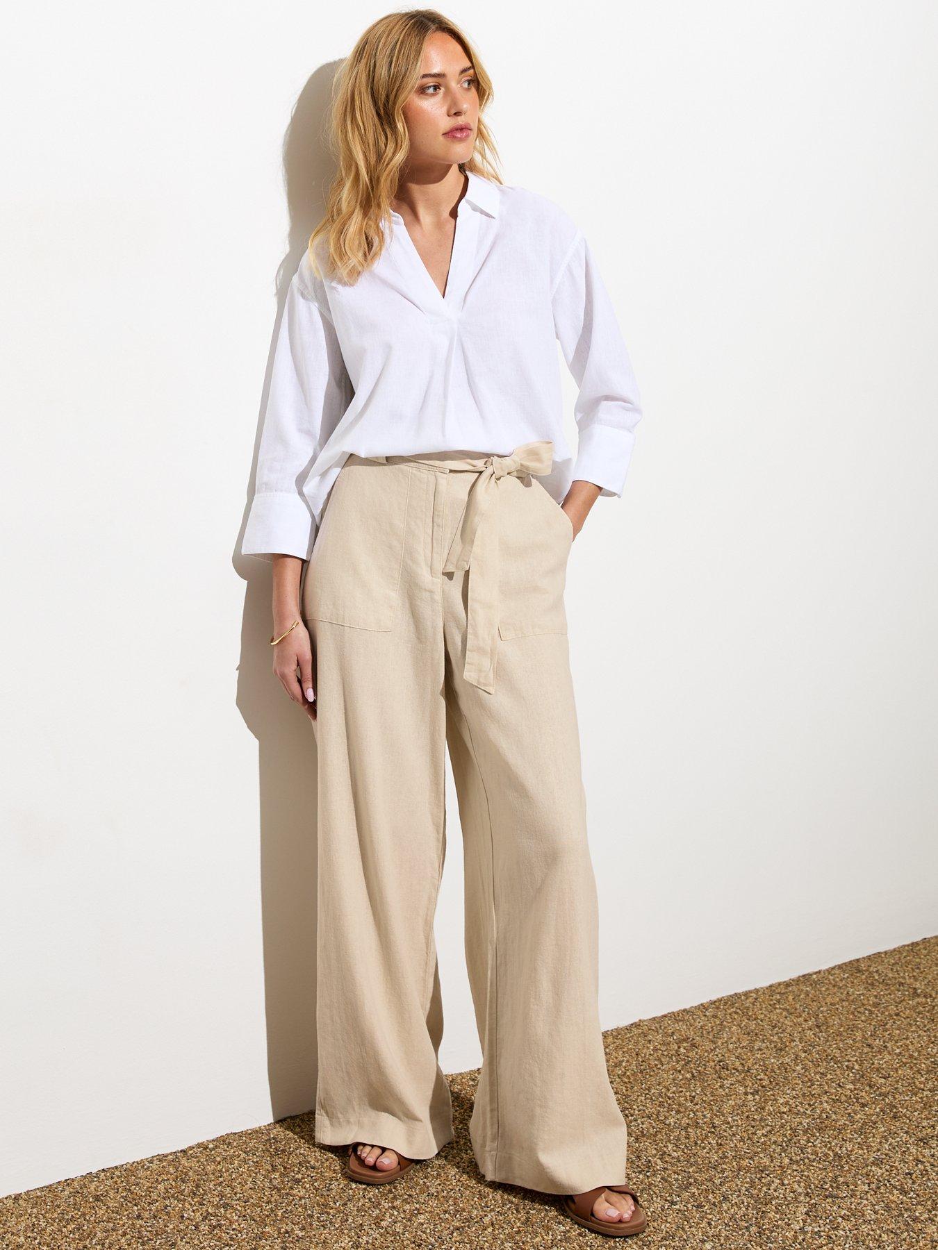 new-look-stone-belted-wide-leg-pocket-trousers