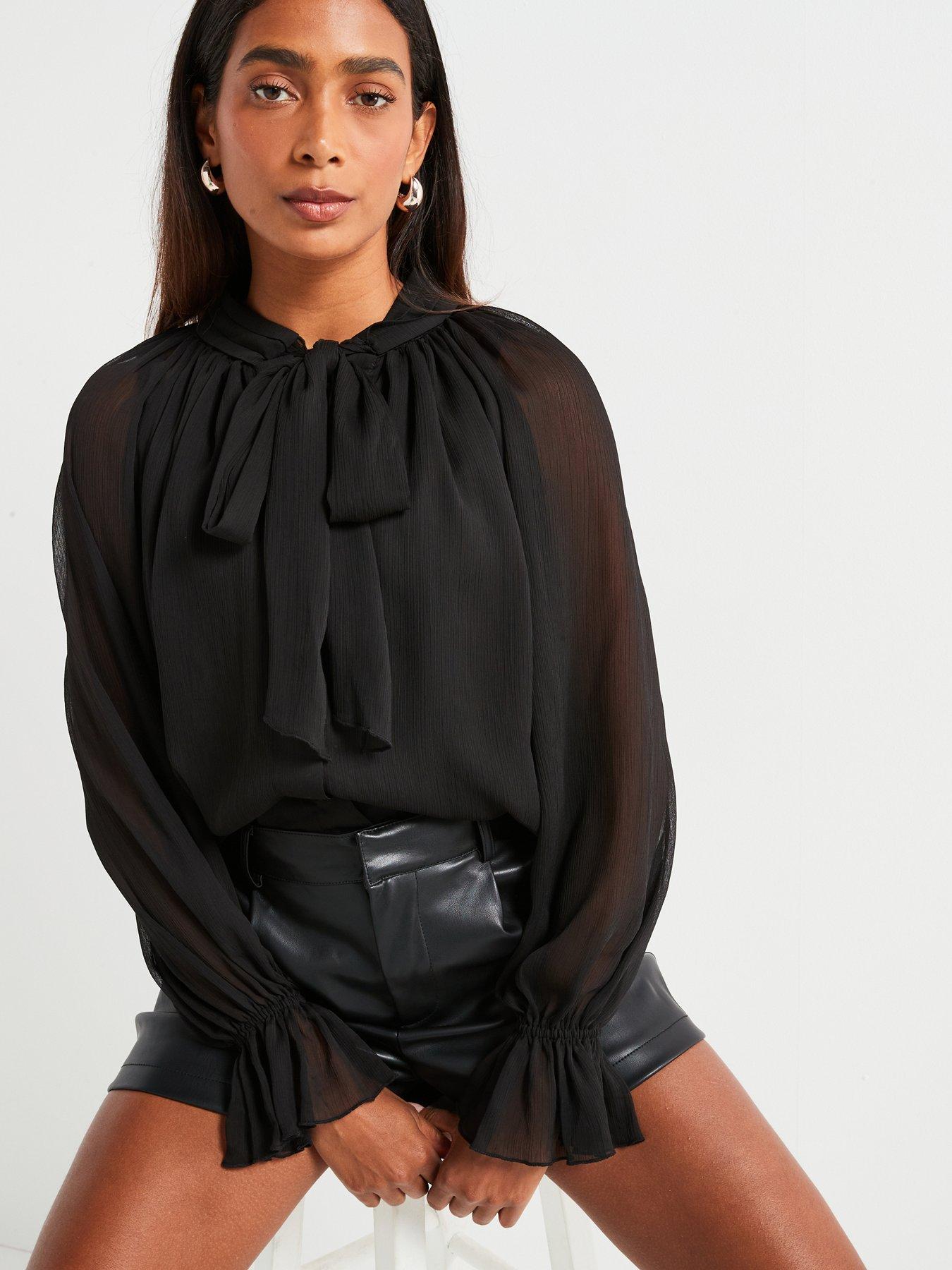 v-by-very-volume-sleeve-pussy-bow-blouse-blackoutfit