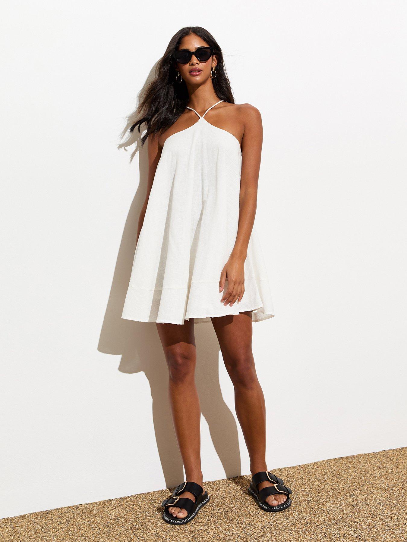 new-look-white-cotton-halter-strappy-mini-dressback