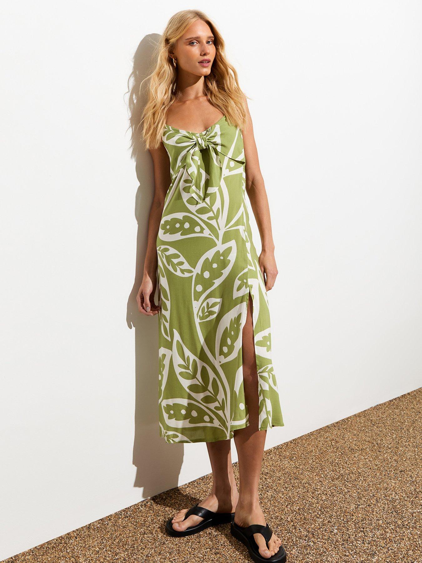 new-look-tie-front-midi-dress-print