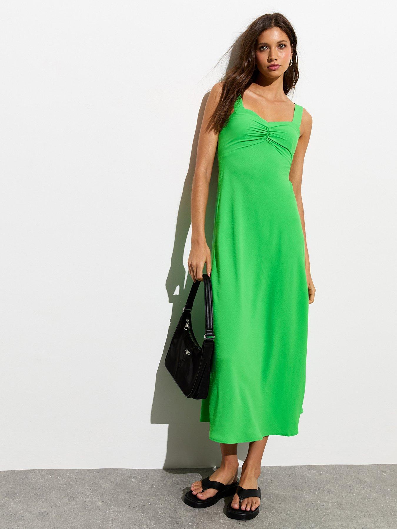 new-look-ruched-cut-out-back-midi-dress-greenback