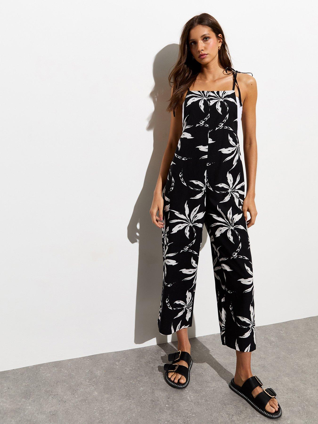 new-look-black-linen-blend-palm-print-jumpsuit